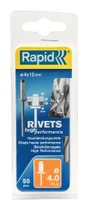 Lot De 50 Rivets Aluminium Diam.4 X H.12 Mm Rapid