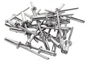 Lot De 50 Rivets Aluminium Diam.4 X H.14 Mm Rapid