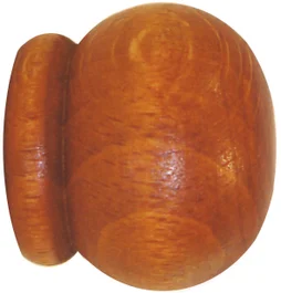 Lot De 2 Embouts Inspire, Merisier, Verni Pour Tringle À Rideau Bouchon Diam.35