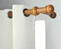 Lot De 2 Embouts Inspire, Merisier, Verni Pour Tringle À Rideau Bouchon Diam.35