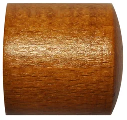 Lot De 2 Embouts Inspire, Merisier, Verni Pour Tringle À Rideau Bouchon Diam.28