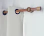 Lot De 2 Embouts Inspire, Merisier, Verni Pour Tringle À Rideau Bouchon Diam.28