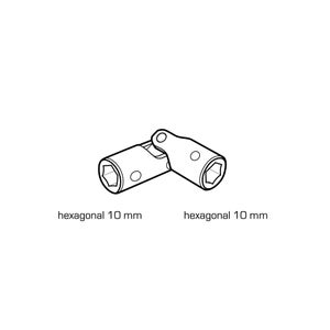 Cardan En Acier Chromé Hexa 10Mm / Hexa 10Mm