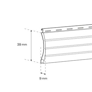 Lot De 4 Lames De Tablier En Alu Blanc Haut. 39Mm, Long. 1.50M