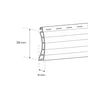 Lot De 4 Lames De Tablier En Pvc Blanc Haut. 42Mm, Long. 1.50M