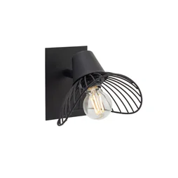 Spot patère, industriel, métal noir E14 max 40 W, SEYNAVE KASTELI