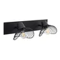 Rampe 2 spots, design, métal noir E14 max 40 W, SEYNAVE KASTELI