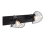 Rampe 2 spots, design, métal noir E14 max 40 W, SEYNAVE KASTELI
