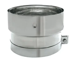 Raccord foyer double pour tubage, JONCOUX, diam. 150 mm inox