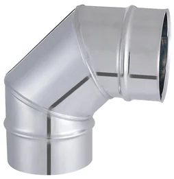 Coude lisse inox de raccordement Isotip, JONCOUX, diam. 180 mm 90°