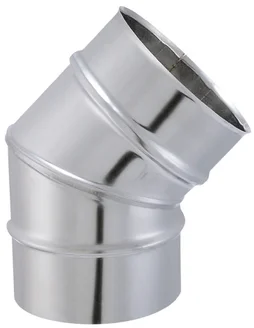 Coude lisse inox de raccordement Isotip, JONCOUX, diam. 180 mm 45°