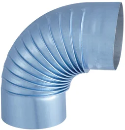 Coude plissé aluminié de raccordement ISOTIP JONCOUX Diam. 153 mm 90