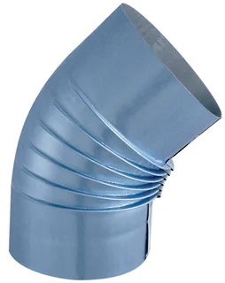 Coude plissé aluminié de raccordement Isotip, JONCOUX, diam. 153 mm 45