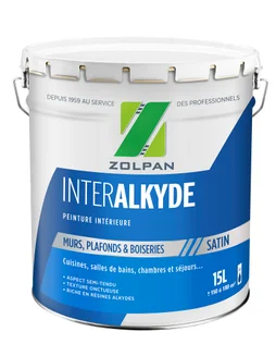 Peinture Zolpan Mur, Plafond Et Boiserie Intérieur Inter Alkyde Blanc Satiné, 15