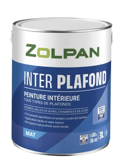 Peinture Plafond Zolpan Inter Plafond Blanc Mat, 3 L