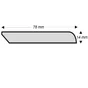 Plinthe Médium (Mdf) Arrondie Prépeint Blanc, 14 X 80 Mm, L.2.44 M