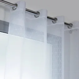 Voilage Tamisant, New Antares Blanc L.140 X H.250 Cm