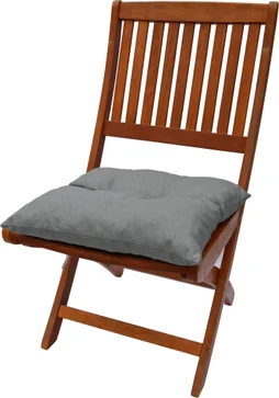 Coussin d'assise de chaise ou de fauteuil floconnée Feria, l.40 x H.10 cm taupe