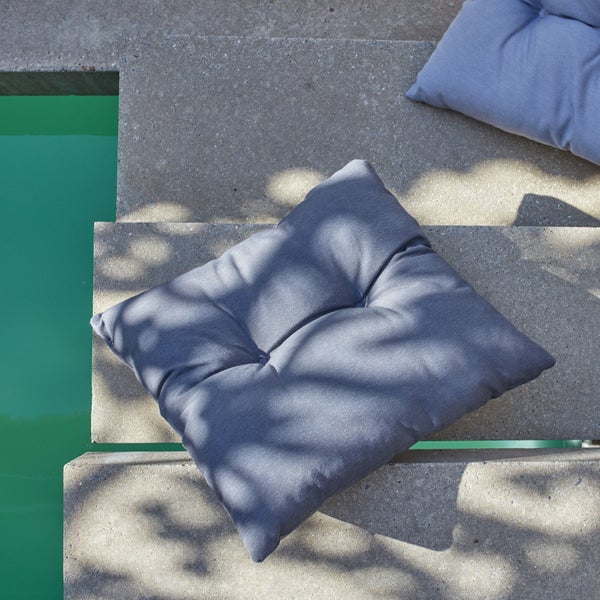 Coussin d'assise de chaise ou de fauteuil floconnée Feria, l.40 x H.10 cm gris anthracite