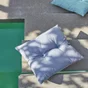 Coussin d'assise de chaise ou de fauteuil floconnée Feria, l.40 x H.10 cm gris clair
