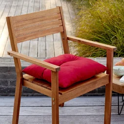 Coussin d'assise de chaise ou de fauteuil floconnée Feria, l.40 x H.10 cm rouge