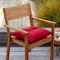 Coussin d'assise de chaise ou de fauteuil floconnée Feria, l.40 x H.10 cm rouge