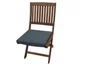 Galette d'assise de chaise ou de fauteuil Perla, gris anthracite l.40 x H.5 cm