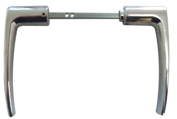 Lot De 2 Béquilles Aluminium Chromé, L.116 X L.2 X H.22 Cm