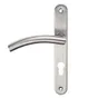 1 Poignée De Porte Margaud Trou De Cylindre Inspire, Acier Entraxe 195 Mm