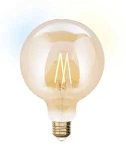 Ampoule led à filament ambré Globe 125 mm E27 806Lm = 60W blancs variables, JEDI
