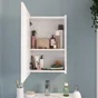 Armoire de toilette l.38 cm H.58 cm P.13.2 cm, blanc, SENSEA Essential