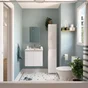 Armoire de toilette l.38 cm H.58 cm P.13.2 cm, blanc, SENSEA Essential