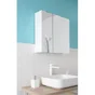 Armoire de toilette l.58 cm H.58 cm P.13.2 cm, blanc, SENSEA Essential