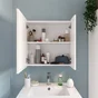 Armoire de toilette l.58 cm H.58 cm P.13.2 cm, blanc, SENSEA Essential