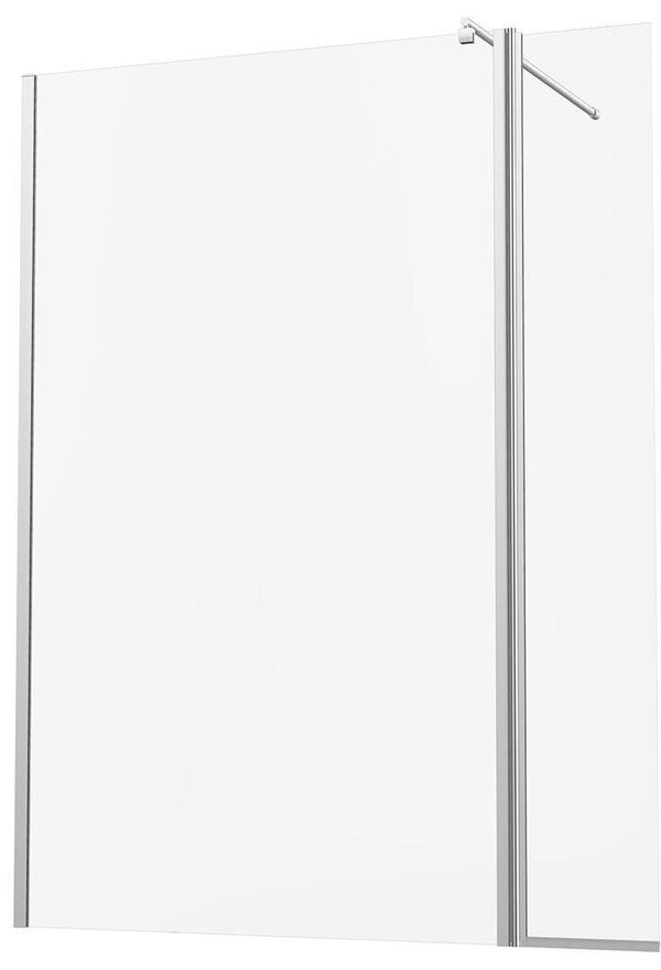 Paroi de douche à l'italienne verre transparent, l.80+30 cm, Ep.6 mm chromé Easy