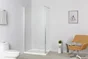 Paroi de douche à l'italienne verre transparent, l.80+30 cm, Ep.6 mm chromé Easy