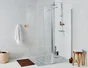 Paroi de douche à l'italienne verre transparent, l.80+30 cm, Ep.6 mm chromé Easy