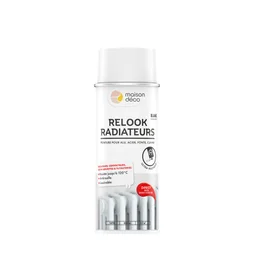 Peinture aérosol relook radiateur MAISON DECO blanc satiné 0.400 L