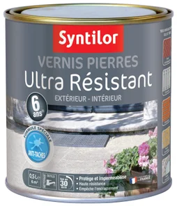 Vernis Pierre Extérieur / Intérieur Pierre Syntilor, Incolore, 0.5 L