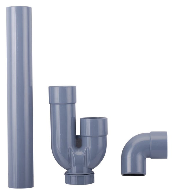 Siphon horizontal pour lave-linge polypropylène, Diam.40 mm