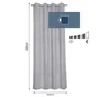 Rideau tamisant, Newmanchester suédine gris l.140 x H.280 cm