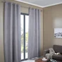 Rideau tamisant, Newmanchester suédine gris l.140 x H.280 cm