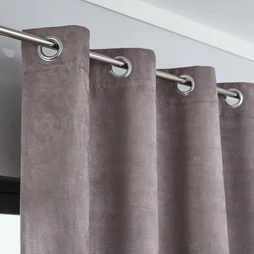 Rideau tamisant, Newmanchester suédine taupe l.140 x H.280 cm