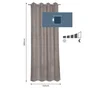 Rideau tamisant, Newmanchester suédine taupe l.140 x H.280 cm