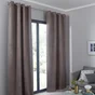 Rideau tamisant, Newmanchester suédine taupe l.140 x H.280 cm