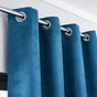 Rideau tamisant, Newmanchester suédine bleu l.140 x H.280 cm INSPIRE