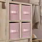 Panier S Polyester Spaceo Kub Rose H.15 X L.15 X P.31 Cm