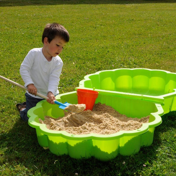Bac à sable plastique SOULET, vert, L.87 x l.78 cm