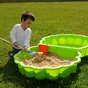 Bac à sable plastique SOULET, vert, L.87 x l.78 cm