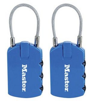 Lot De 2 Cadenas À Combinaison Master Lock Zinc, L.30 Mm